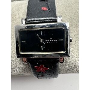 Skagen 280SSLBLR Ladies Watch New Battery 27MM 7.25" Leather Band E51
